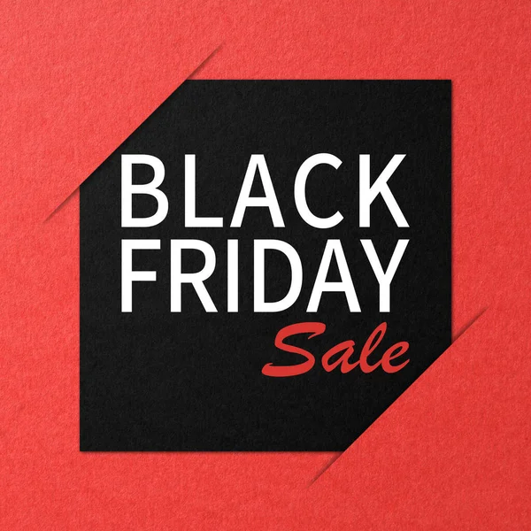Black Friday Sale Background Red White Paper — Stock Photo, Image