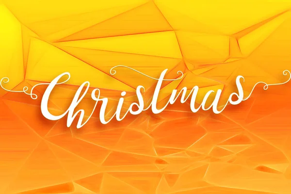 Amarelo Natal Inverno Cartão Fundo — Fotografia de Stock