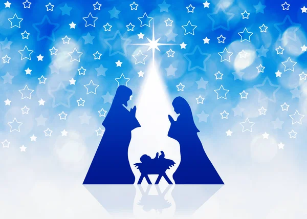 Mavi Noel İsa 'nın doğuş sahnesi