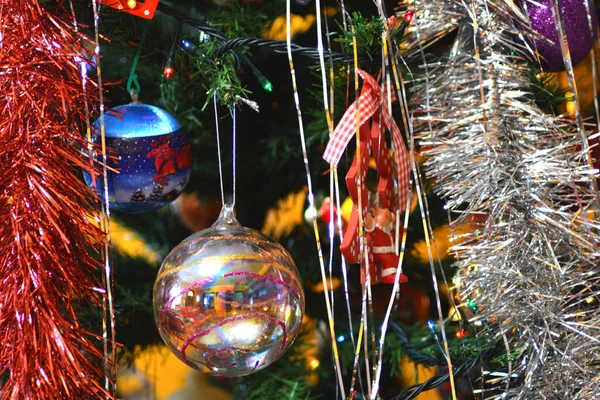 Vánoční Stromeček Dekorace Zavřít — Stock fotografie