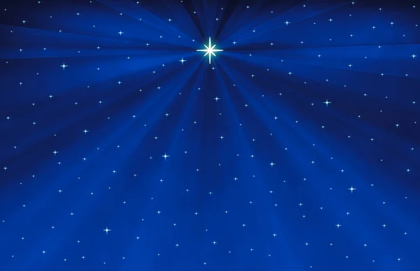 Blauer Hintergrund Mit Kometen Lichtstrahl Nachthimmel — Stockfoto