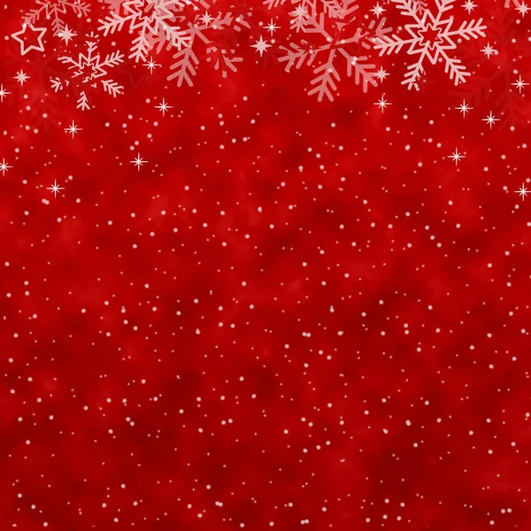 Natal Vermelho Fundo Quadro Inverno Com Flocos Neve — Fotografia de Stock