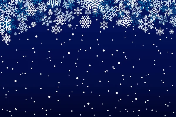 Blaue Weihnachten Winter Hintergrund Mit Schneeflocken Dekorationen — Stockfoto