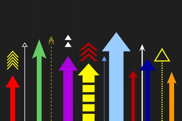 Flèches Vers Haut Croissance Succès Entreprise — Photo