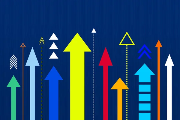 Flèches Vers Haut Croissance Succès Entreprise — Photo