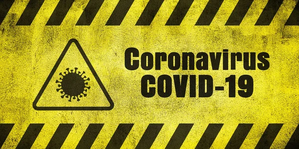 Mensaje Del Coronavirus Para Infección Pandémica Peligro Virus Pandemia Ilustración — Foto de Stock