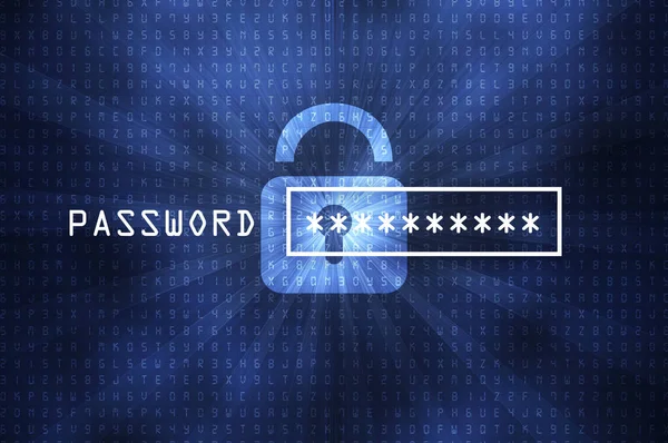 Cyber security concept background: input password