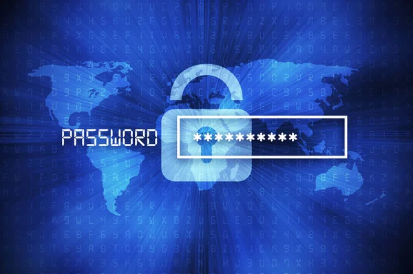 Cyber security concept: input password