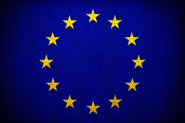 欧洲联盟旗帜背景 — 图库照片