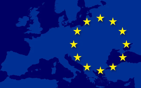Pozadí Vlajky Evropské Unie — Stock fotografie