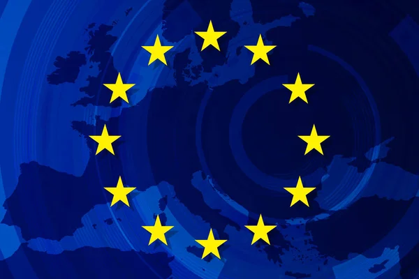 Európai Uniós Lobogó Háttere — Stock Fotó