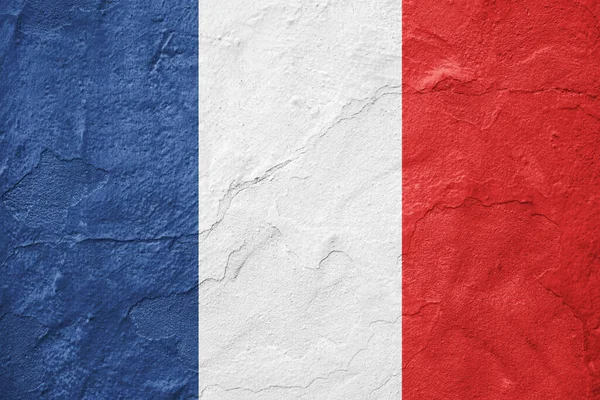 French Flag Cement Plaster Background — Stock Photo, Image