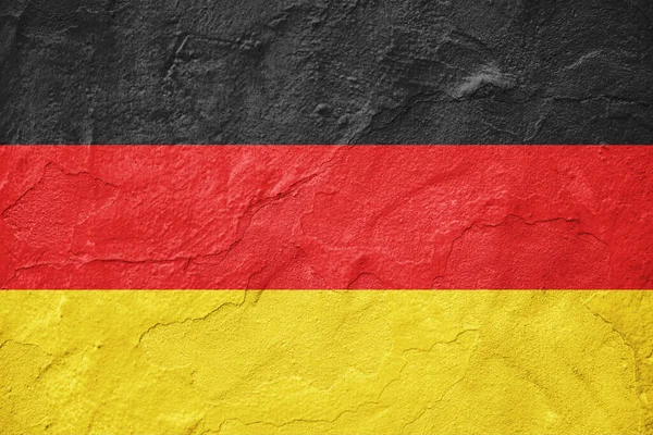Флаг Германии Фоне Цементной Штукатурки — стоковое фото