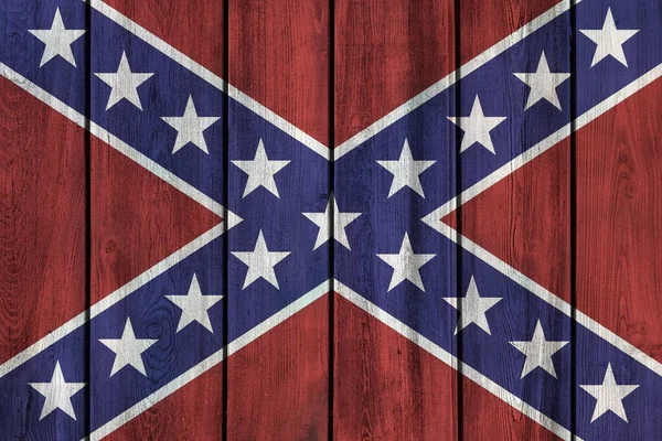 Confederate Flag Wood Background — Stock Photo, Image