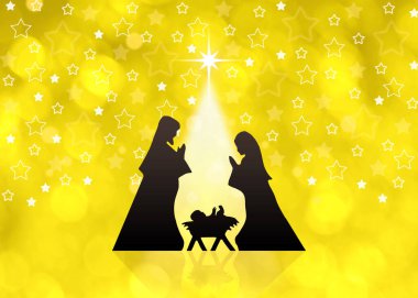 Sarı Noel İsa 'nın doğuş sahnesi