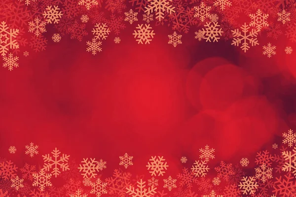Czerwona Kartka Zimowa Tło Boże Narodzenie Płatkami Śniegu — Zdjęcie stockowe