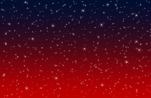 Fondo Azul Tarjeta Navidad Roja Con Estrellas Blancas Cielo Nocturno —  Fotos de Stock