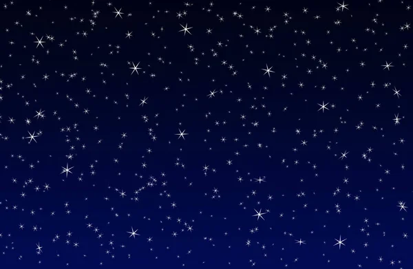 Blue Christmas Card Background White Stars Night Sky — Stock Photo, Image