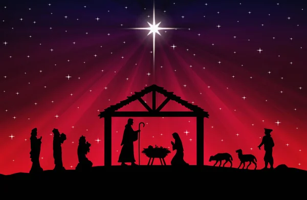 Mavi Noel İsa 'nın doğuş sahnesi