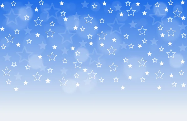 Fondo Azul Tarjeta Navidad Con Estrellas Decoraciones Copos Nieve — Archivo Imágenes Vectoriales