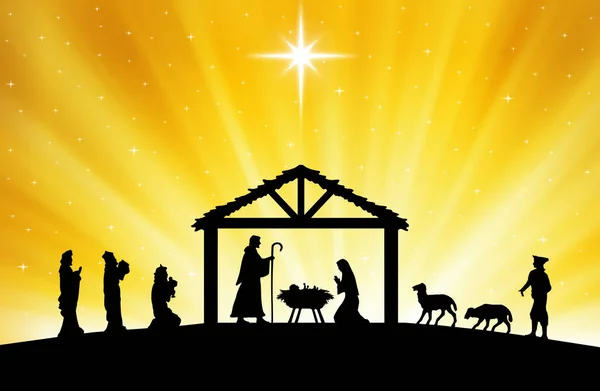 Sarı Noel İsa 'nın doğuş sahnesi