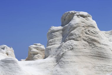 Sarakiniko 'daki manzara Milos Adası, Kiklad Adaları, Yunanistan
