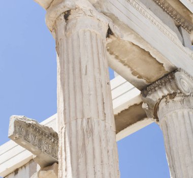 Yunanistan 'ın Atina kentindeki Akropolis harabeleri.