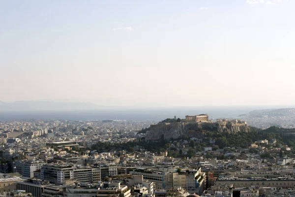 Panoramablick Auf Athen Griechenland Parthenon Hintergrund — Stockfoto