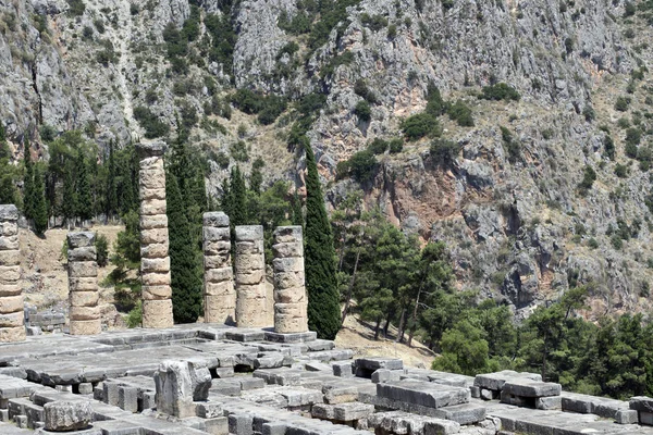Detalj Ruiner Inne Den Historiska Platsen Delphi Grekland — Stockfoto