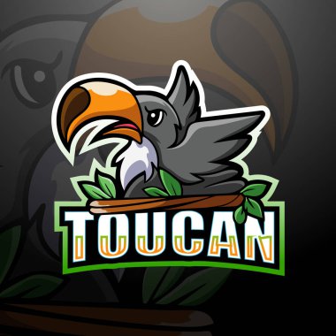 Vector illustration of Toucan mascot esport logo design