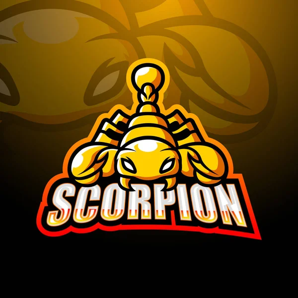 Εικονογράφηση Διάνυσμα Του Scorpion Σχέδιο Λογότυπο Esport Μασκότ — Διανυσματικό Αρχείο