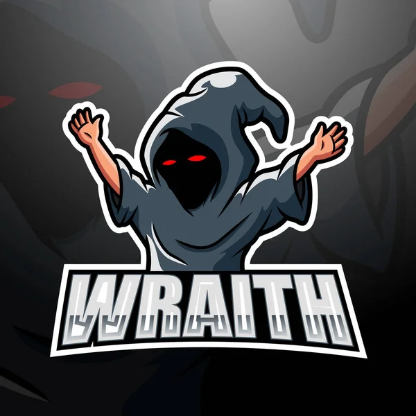 Illustration Vectorielle Logo Esport Mascotte Wraith — Image vectorielle