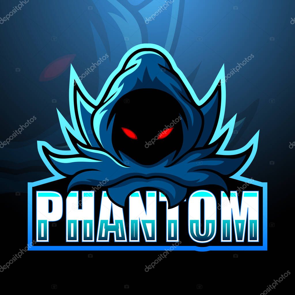 Vector illustration of Phantom mascot esport logo design