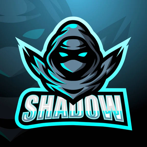 Illustration Vectorielle Mascotte Shadow Esport Logo Design — Image vectorielle