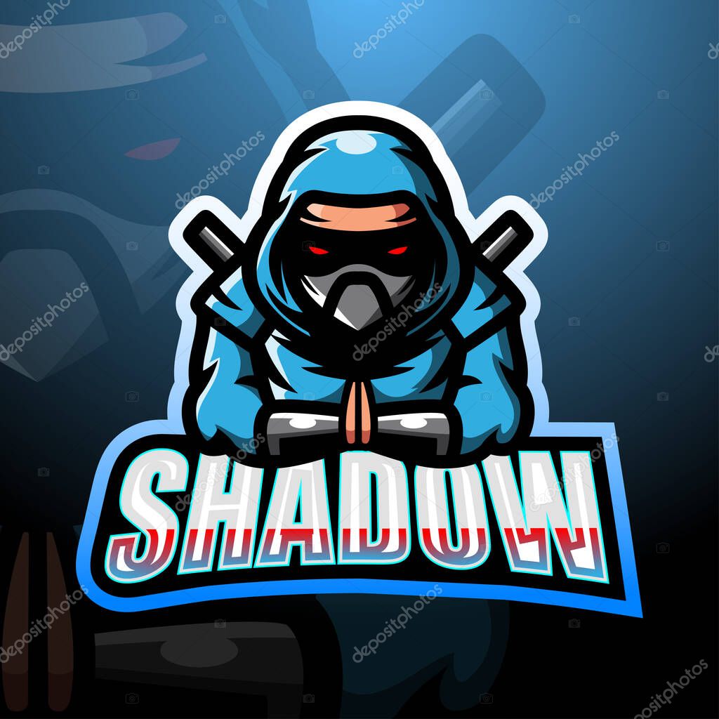 Vector illustration of Shadow mascot esport logo design