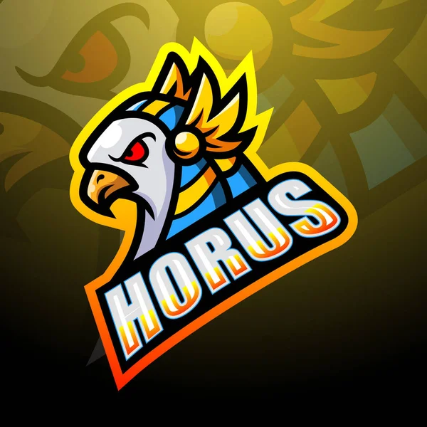 Vektor Illustration Horus Maskot Esport Logotyp Design — Stock vektor