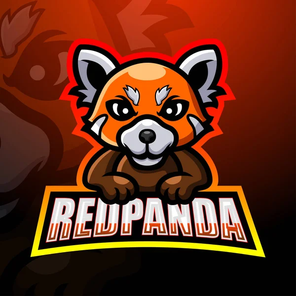 Векторная Иллюстрация Дизайна Логотипа Red Panda — стоковый вектор