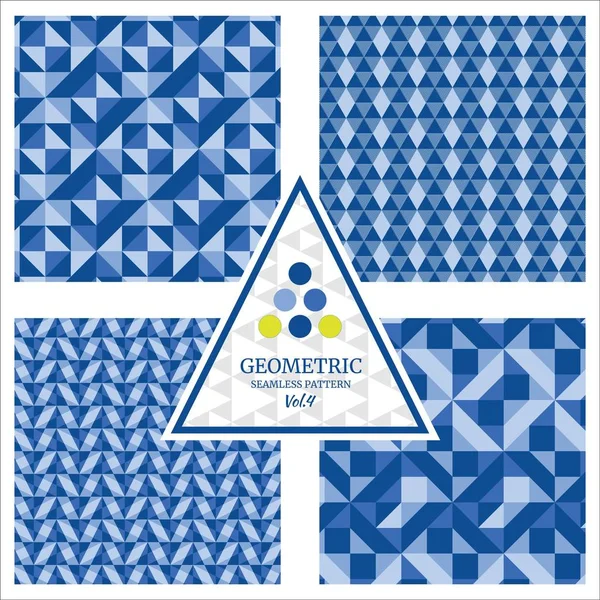 Üçgen geometrik kusursuz desen seti. Duvar kağıdı, bayrak, ambalaj, kumaş baskısı, dekorasyon için Renkli Üçgen Arkaplan Koleksiyonu Vektör Tasarımı.