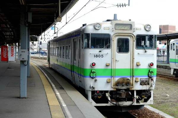 Hakodate Japón Abril 2016 Tren Local Estación Hakodate Isla Hokkaido — Foto de Stock