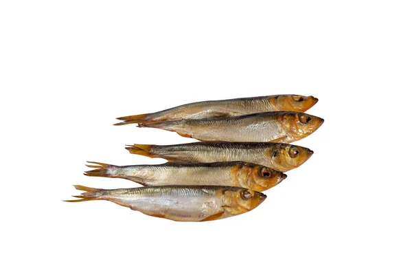 Räucherfisch Auf Weißem Hintergrund — Stockfoto