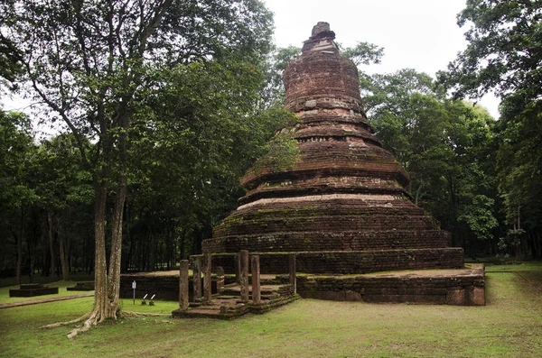 Visa Landskap Buddha Statyn Wat Phra Non Gammal Byggnad Och — Stockfoto