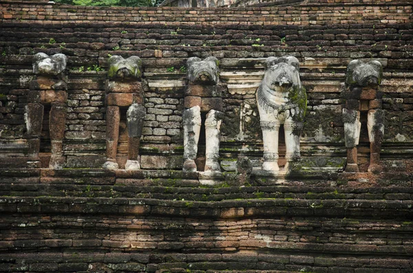 Zobrazení Krajiny Wat Chang Rop Nebo Wat Chang Rob Starobylé — Stock fotografie