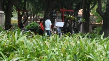 Bahçe Shantou şehir veya Swatow şehirde Guangdong, Çin tarihinde 9 Mayıs 2018 yılında Zhongshan Park Çin halkının rahatlatıcı