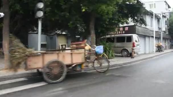 Zobrazit Vedle Silnice Krajiny Panoráma Města Shantou Taxi Cestě Staré — Stock video