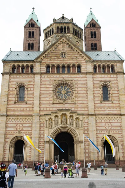 Almanya Insanlar Yabancı Yolcuları Yürüyüş Speyer Cathedral Speyer Şehir Ana — Stok fotoğraf