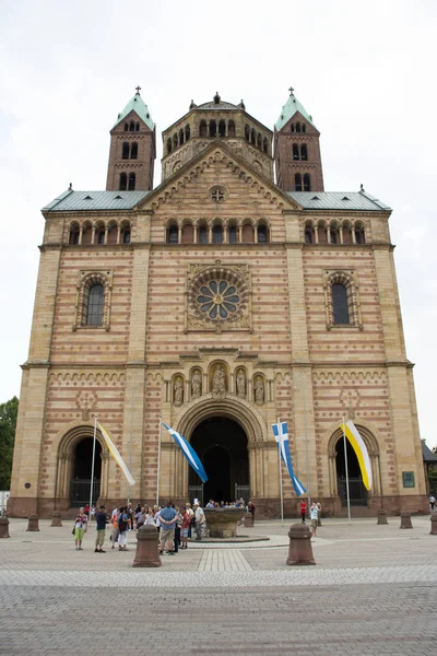 Almanya Insanlar Yabancı Yolcuları Yürüyüş Speyer Cathedral Speyer Şehir Ana — Stok fotoğraf