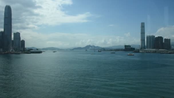 Hong Kong Cina Settembre Panorama Paesaggio Urbano Dell Isola Hong — Video Stock