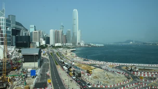 Hong Kong Çin Eylül Çin Halkı Sürücü Ile Yol Trafik — Stok video