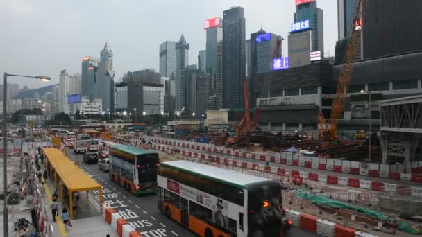 Гонконг Китай Сентября Китайцы Идут Паромную Станцию Автобусную Станцию Домой — стоковое видео