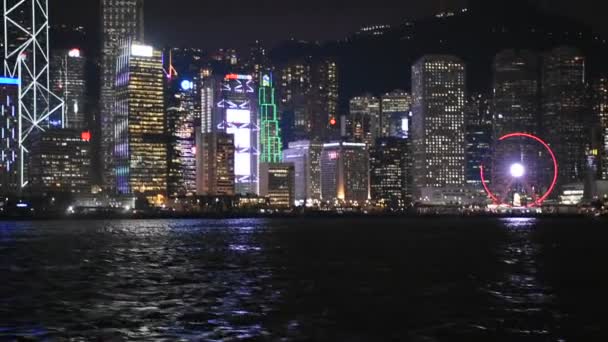 심포니는 화려한 빅토리아 항구에서 2018 여행자 사람들에 시간을 중국에 — 비디오